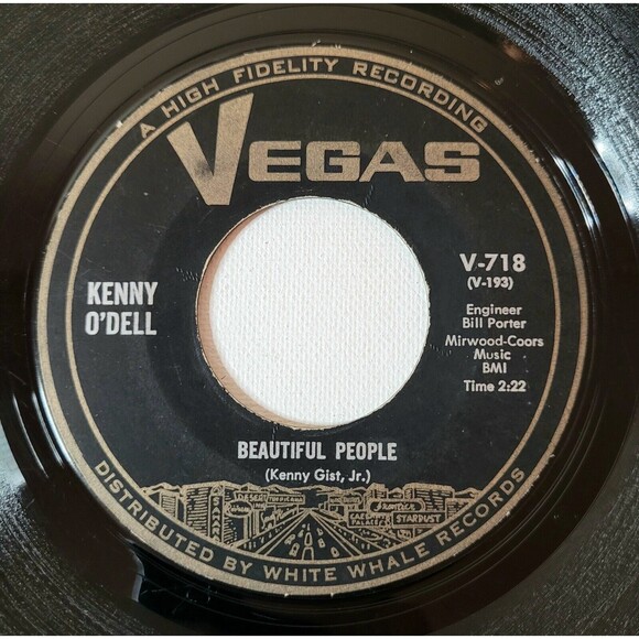 Kenny O'Dell 45 RPM - Beautiful People / Flower Girl - Vegas VG Rock - Picture 1 of 2